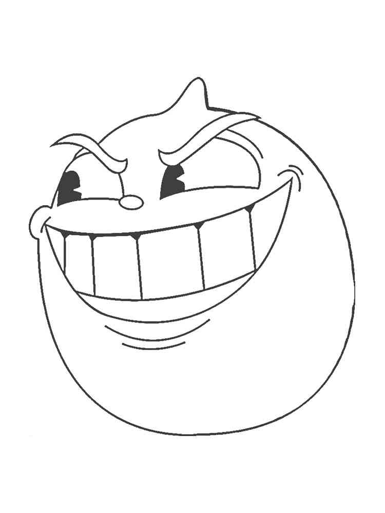 Boss from Cuphead coloring page