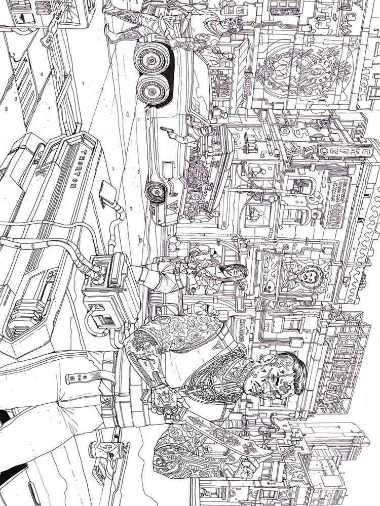 Cyberpunk 2077 3 coloring page