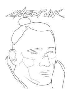 Character Cyberpunk 2077 6 coloring page
