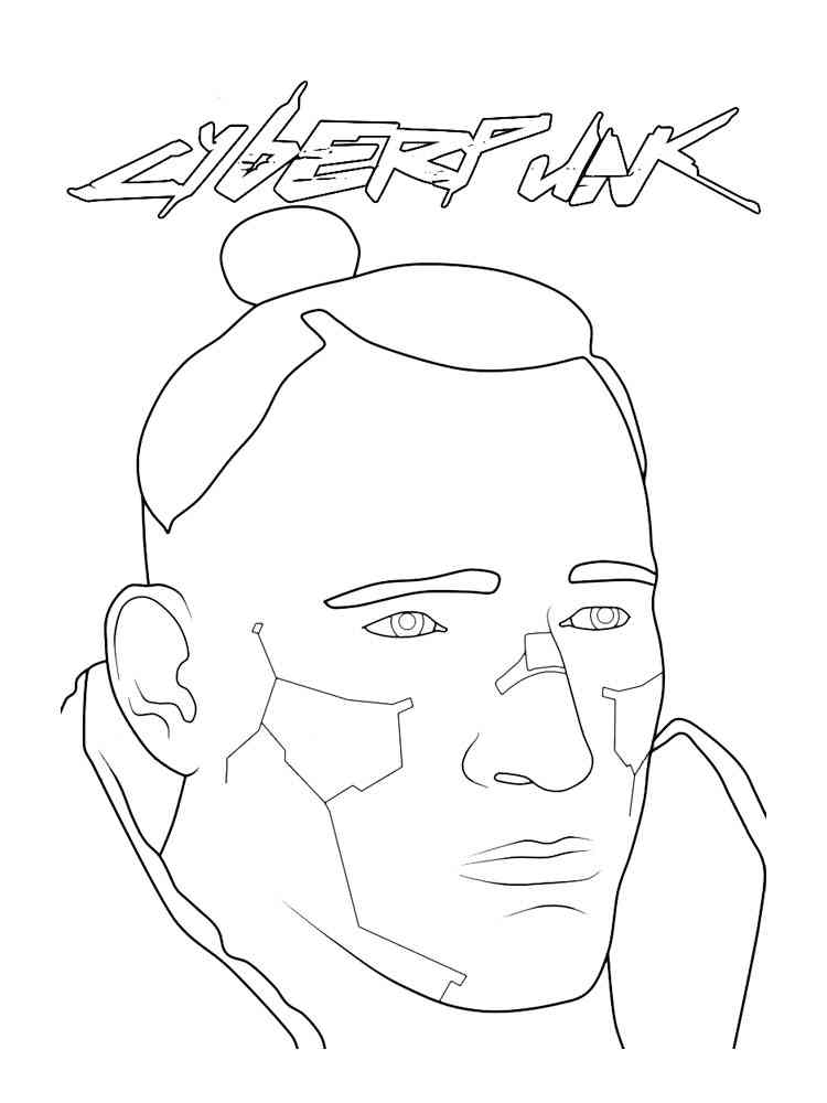 Character Cyberpunk 2077 6 coloring page