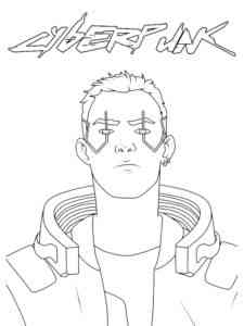 Character Cyberpunk 2077 5 coloring page