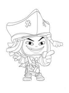 Jack Sparrow Disney Universe coloring page