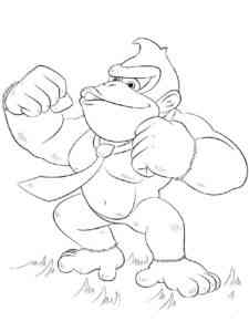 Simple Donkey Kong coloring page