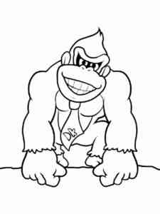 Angry Donkey Kong coloring page