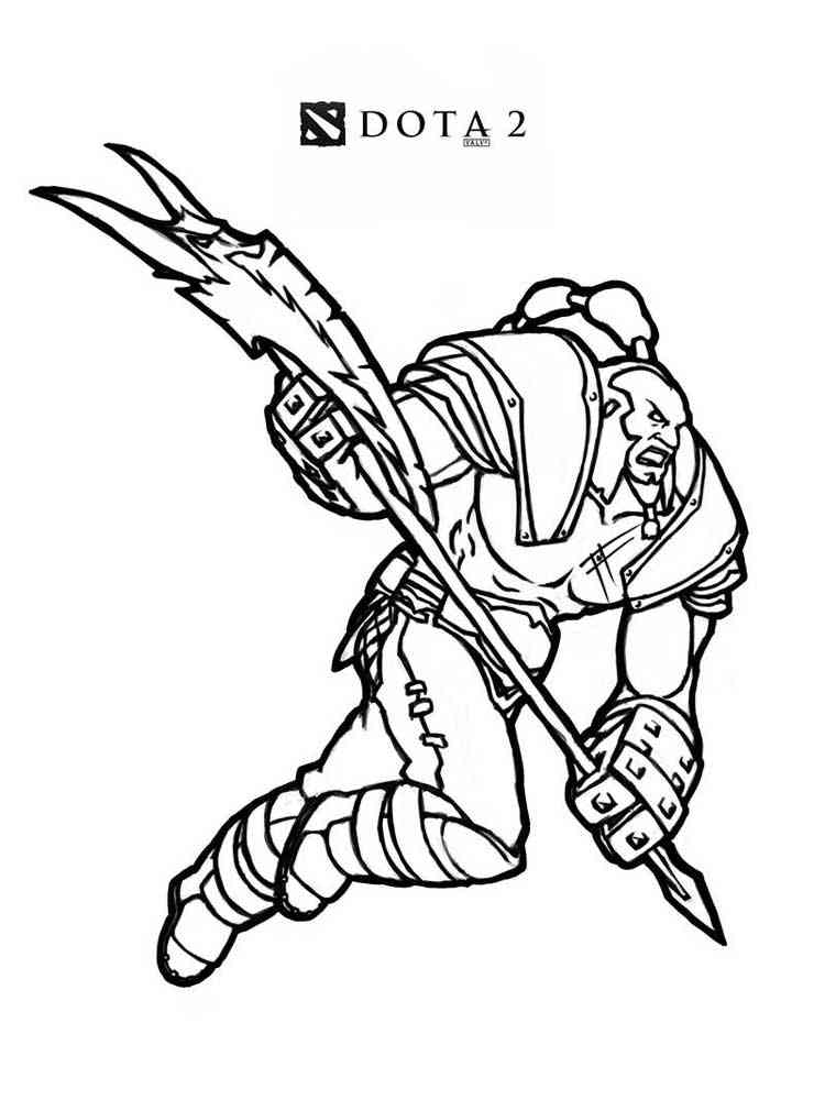 Axe Dota 2 coloring page