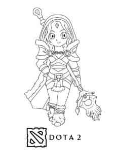 Crystal Maiden Dota 2 coloring page