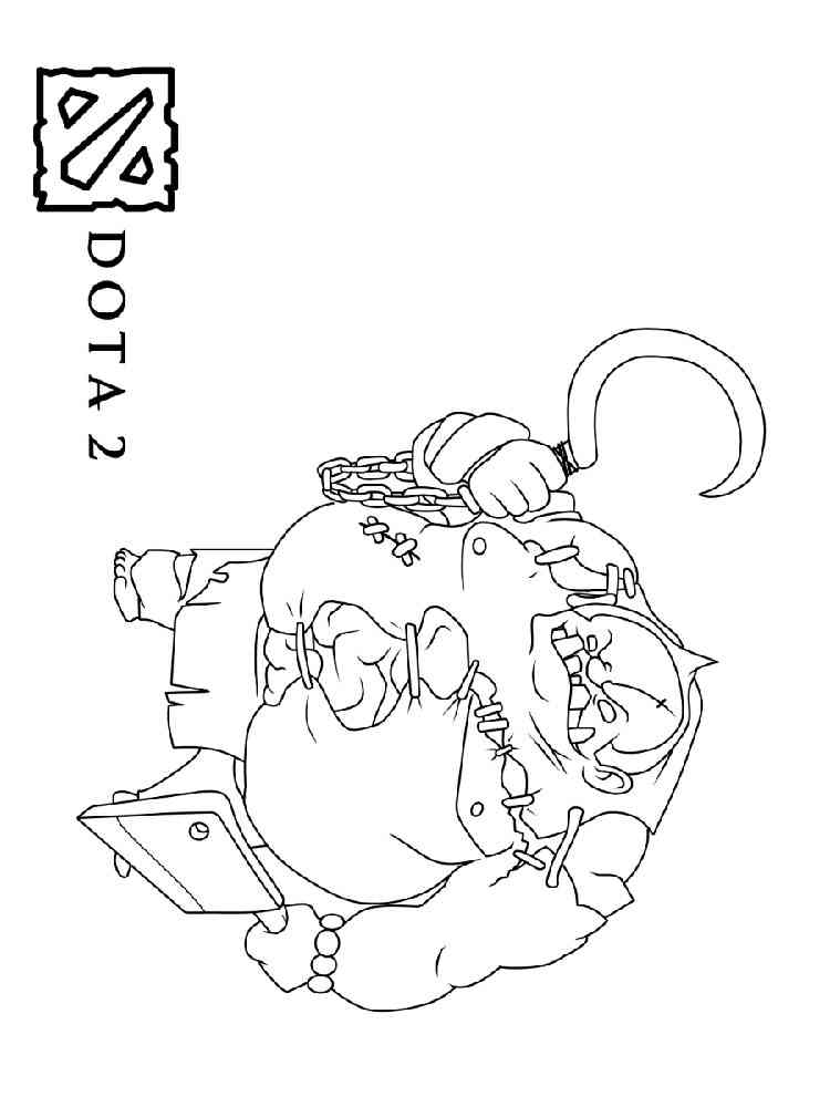 Pudge from Dota 2 coloring page