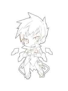 Chibi Add Elsword coloring page