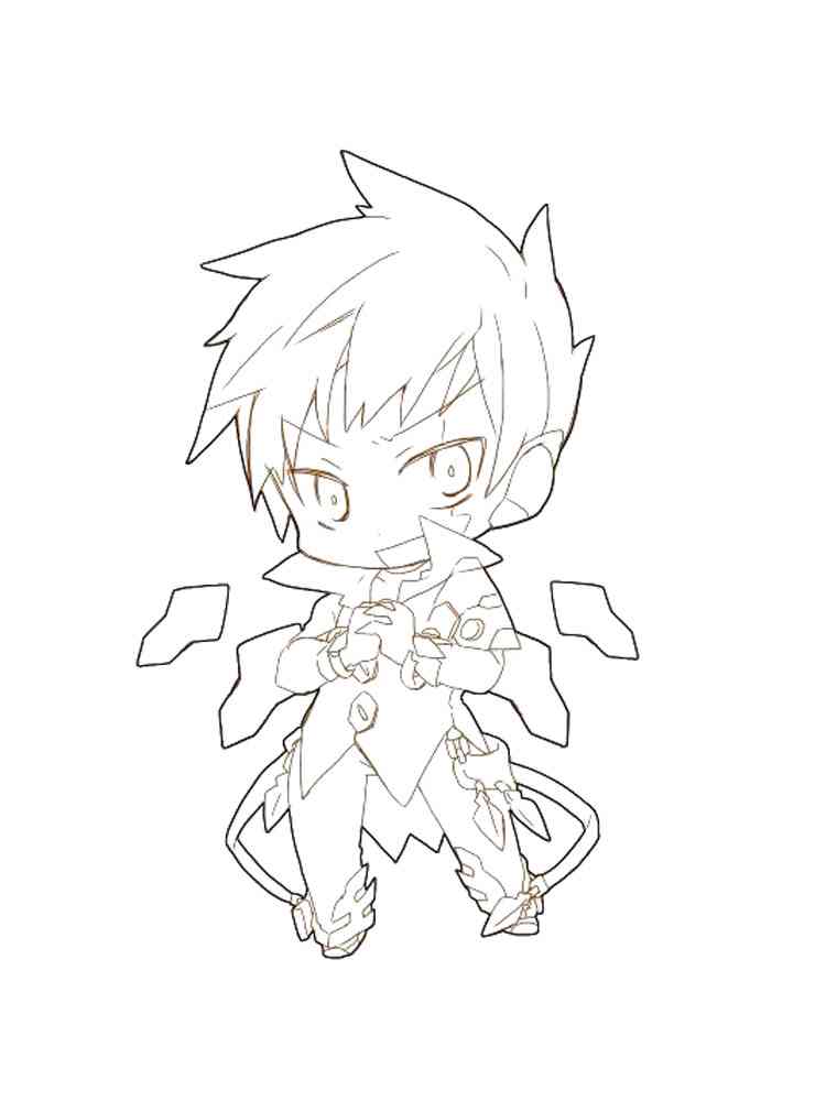 Chibi Add Elsword coloring page
