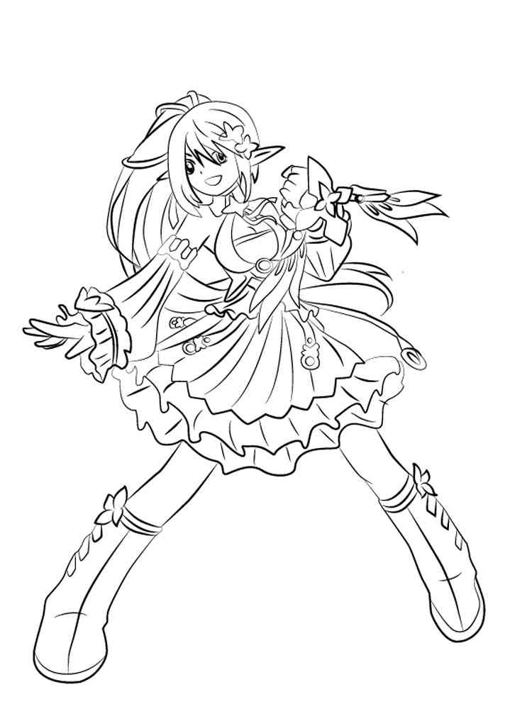 Rena from Elsword coloring page