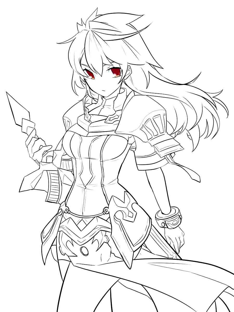 Elsword Character coloring page