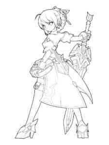 Elesis from Elsword coloring page