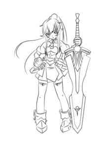 Elesis Elsword coloring page