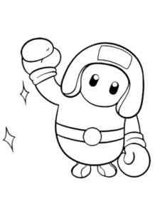 Boxer Fall Guys coloring page