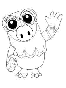 Owl Fall Guys coloring page