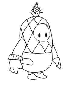 Pineapple Skin Fall Guys coloring page