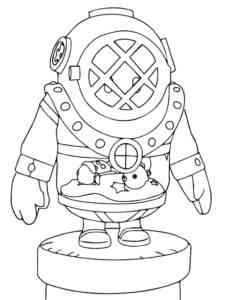 Deep Diver Fall Guys coloring page