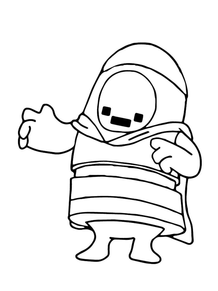 Skin Fall Guys coloring page