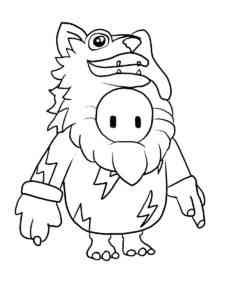 Wolf Fall Guys coloring page
