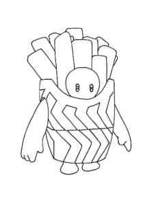 French Fries Fall Guys coloring page