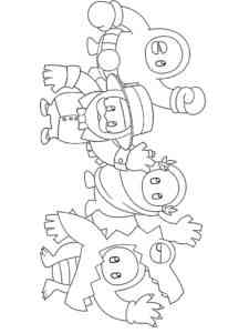 Fall Guys Characters coloring page