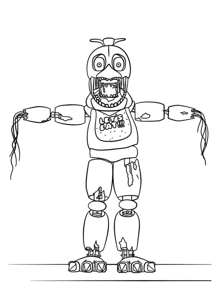 Chica Five Nights At Freddy’s coloring page