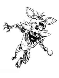 Angry Foxy FNAF coloring page