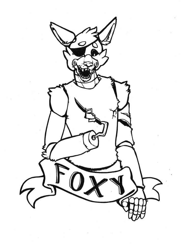 Foxy Five Nights At Freddy’s coloring page