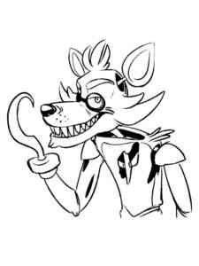 Funny Foxy FNAF coloring page