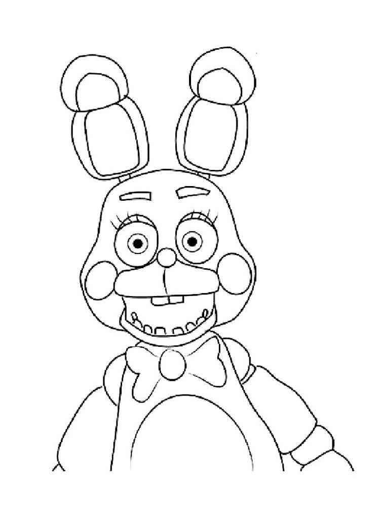 Animatronic Bonnie Five Nights At Freddy’s coloring page