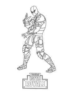 Hybrid Fortnite coloring page
