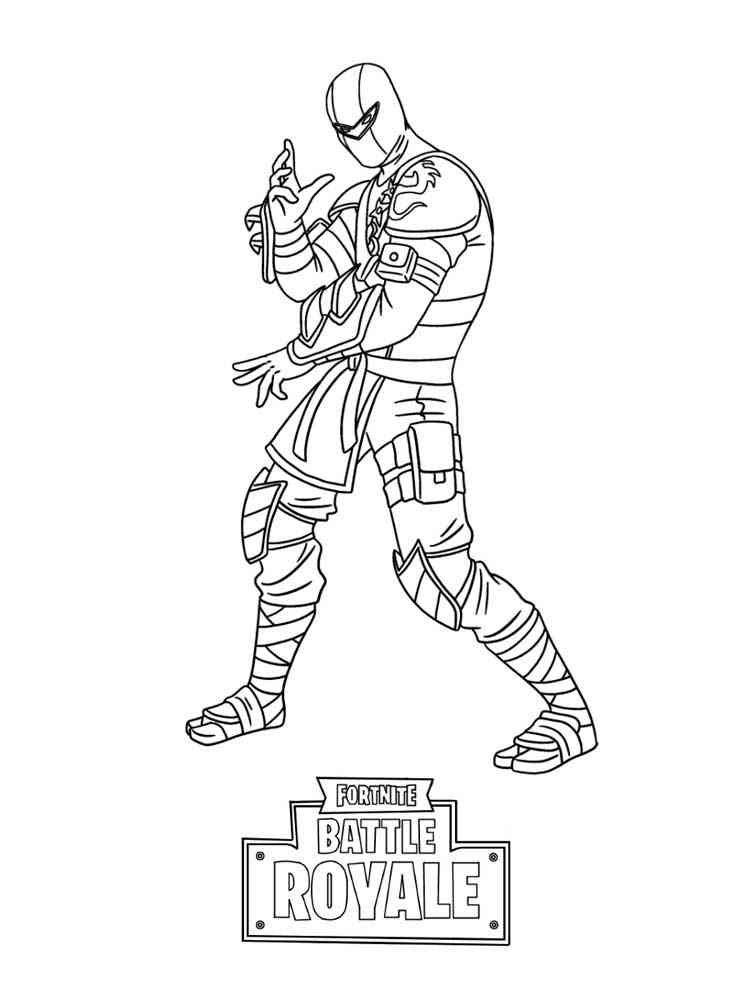 Hybrid Fortnite coloring page
