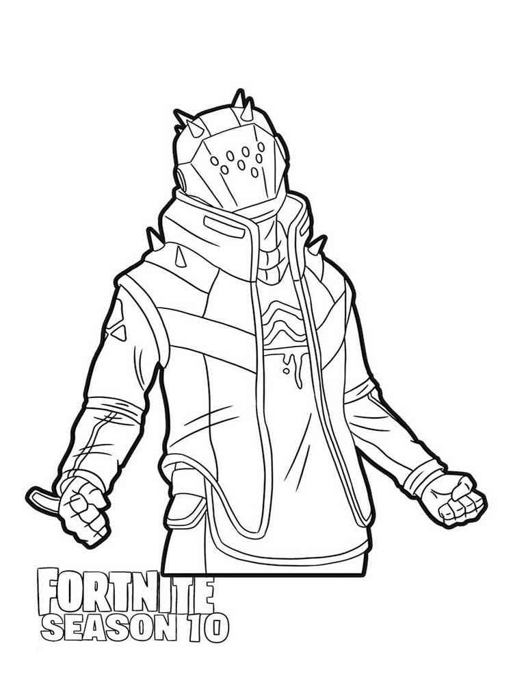 X-Lord Fortnite coloring page