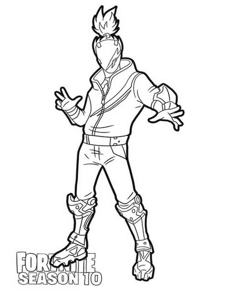 Red Strike Fortnite coloring page