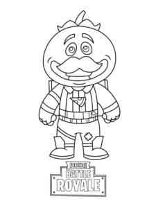 Tomatohead Fortnite coloring page