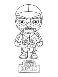 Chibi Skull Trooper Fortnite coloring page