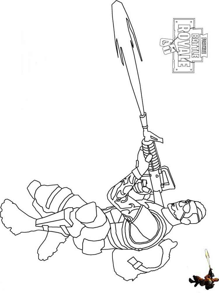Fortnite Character 4 coloring page