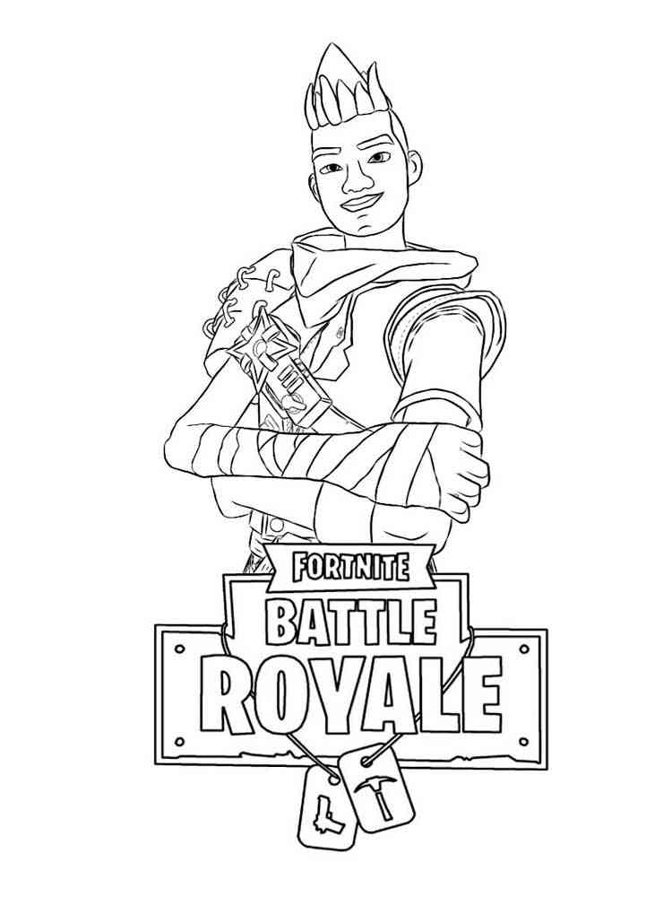 Fortnite Character 3 coloring page