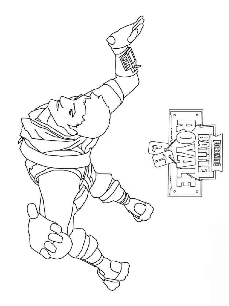 Fortnite Character 2 coloring page