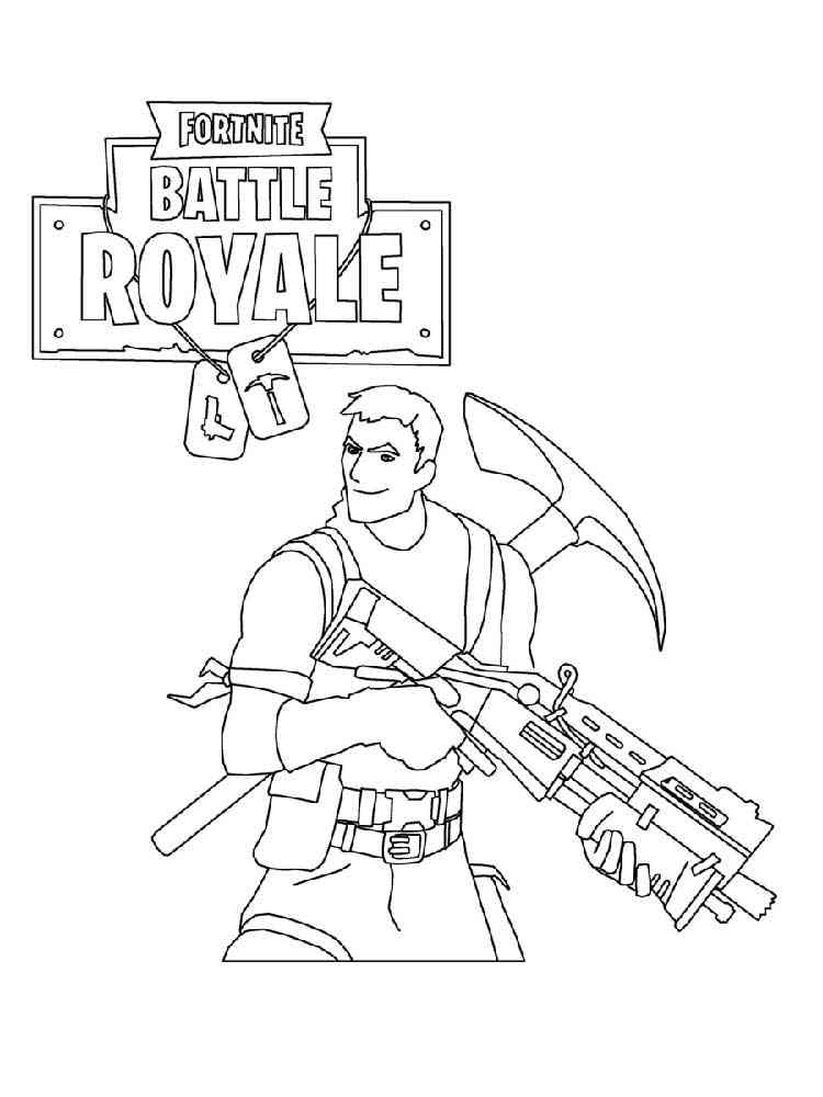 Fortnite Character coloring page