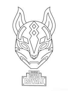 Ronin mask Fortnite coloring page
