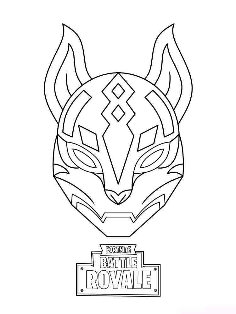 Ronin mask Fortnite coloring page