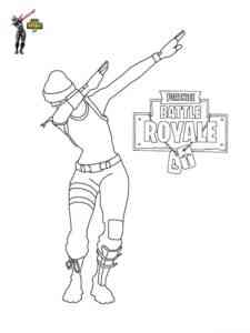Fortnite Dab coloring page