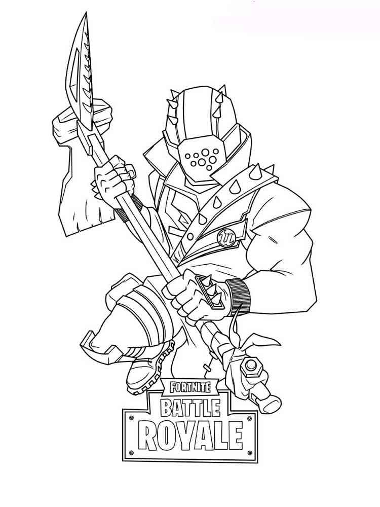 Rust Lord Fortnite coloring page