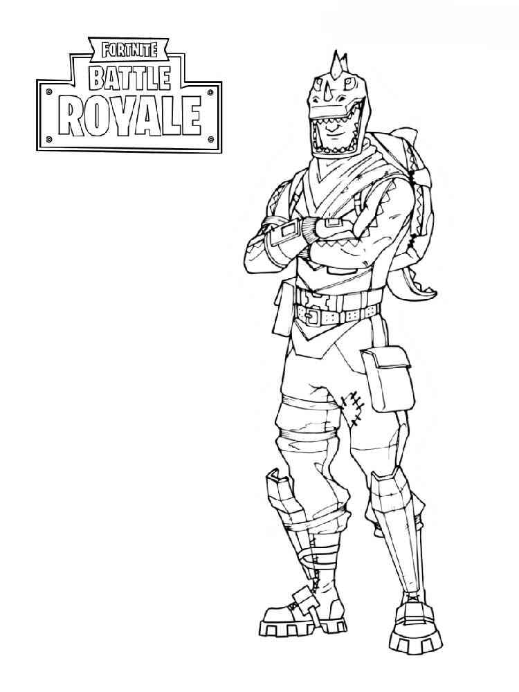 Rex Fortnite coloring page