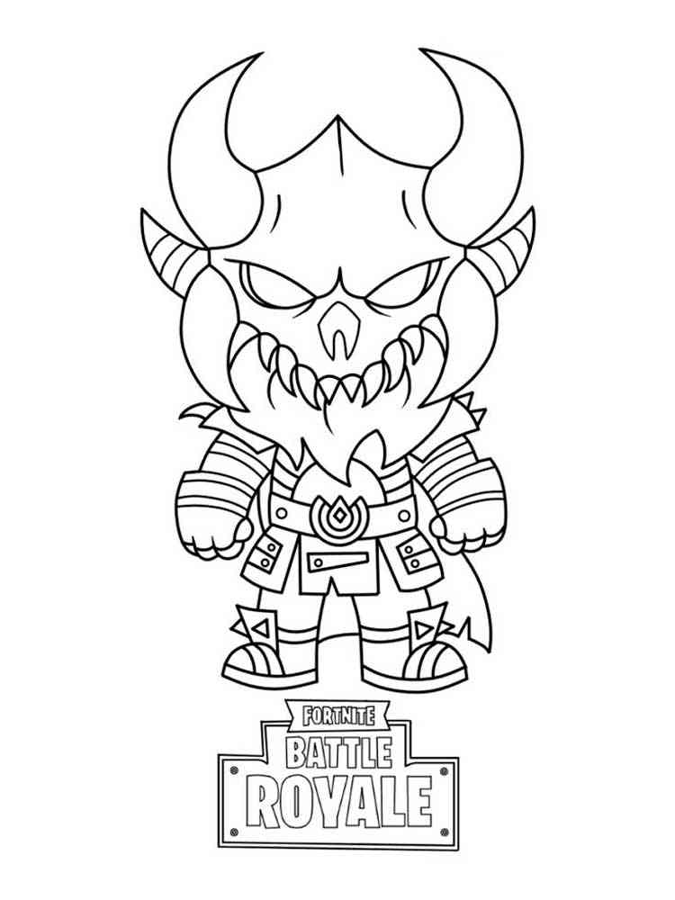 The Dark Viking Fortnite coloring page