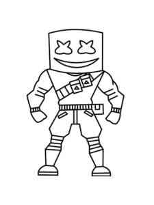 Strong Marshmello Fortnite coloring page