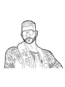 Alok Free Fire coloring page