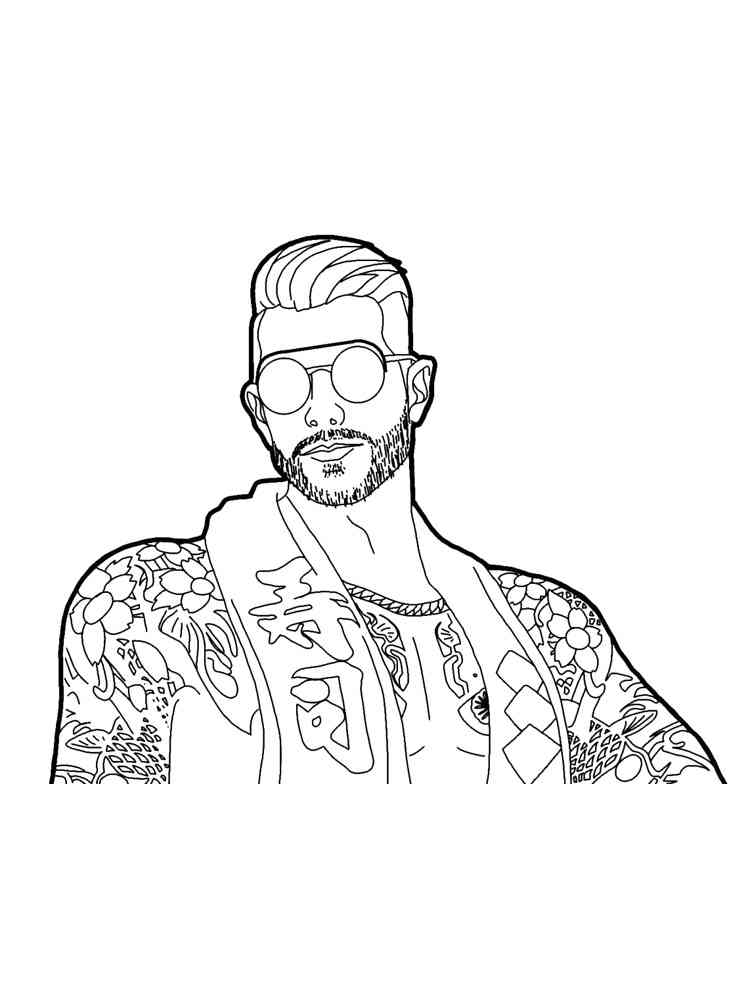 Alok Free Fire coloring page
