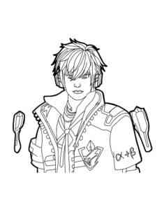 Free Fire Character 7 coloring page